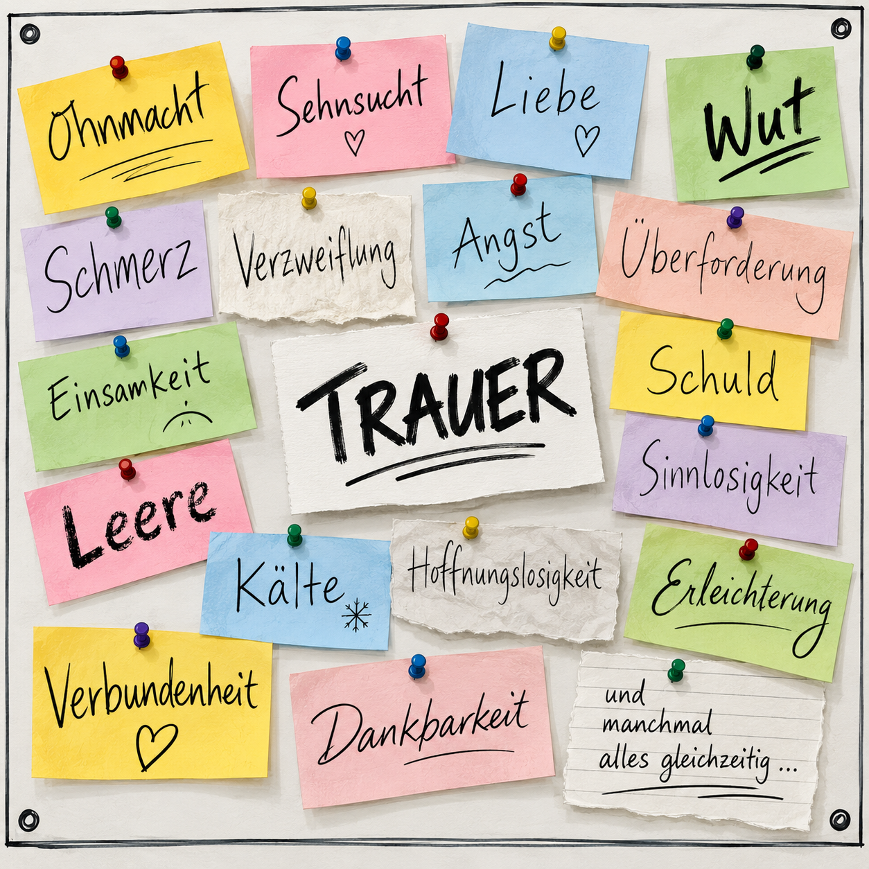 Trauer – unterschiedliche Gefühle